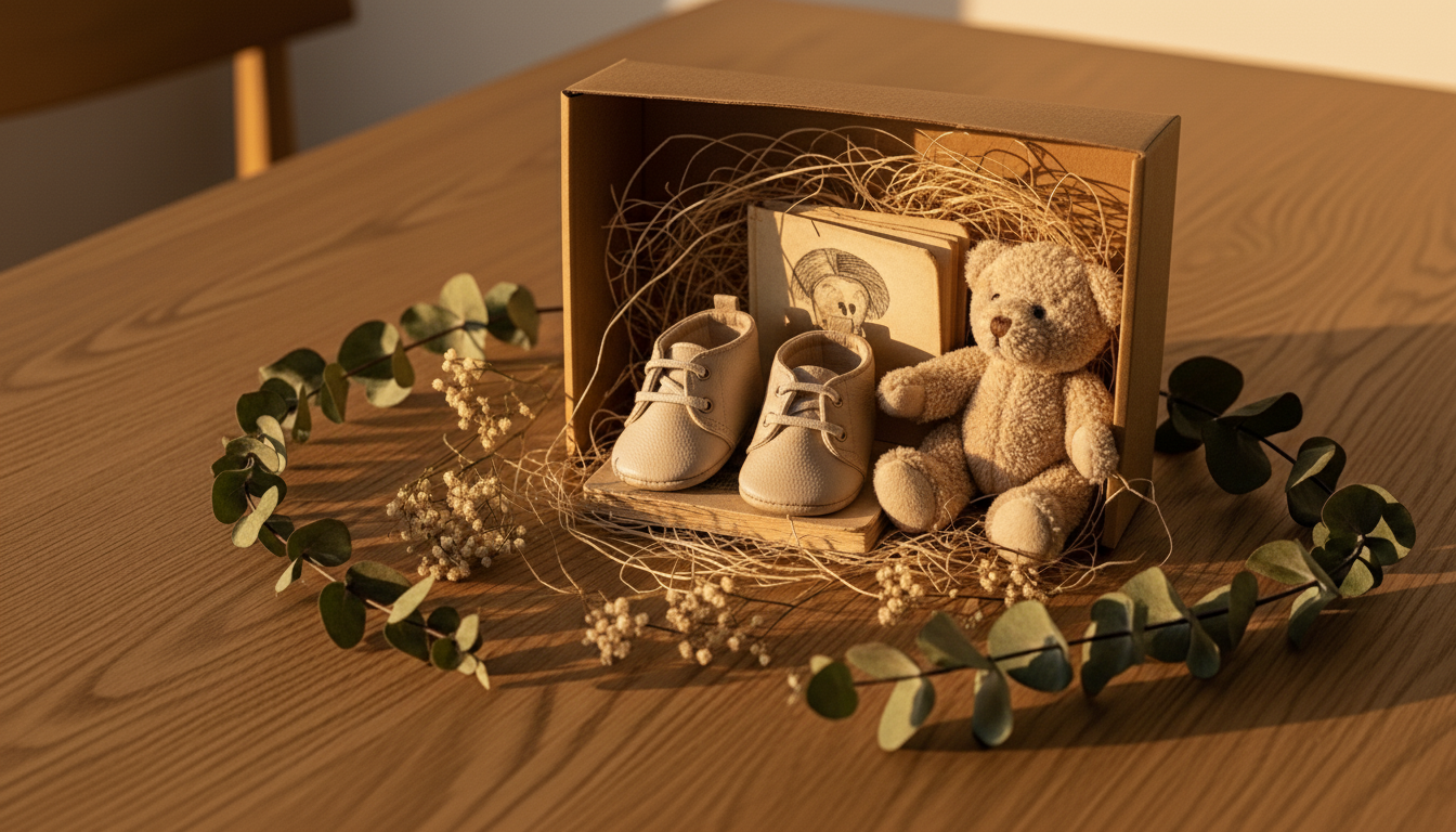 Erinnerungsbox mit Stücken aus der Kindheit