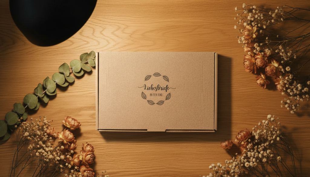Bild der Liebesbriefe an mein Kind Box mit Trockenblumen